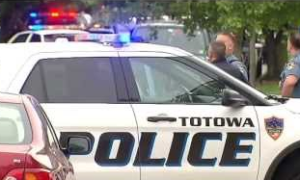 Photograph of police at the scene of a Totowa DWI