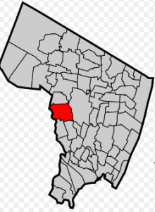 Map of Bergen County with Fair Lawn highlighted
