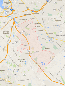 Image of the google map of Gloucester Township.