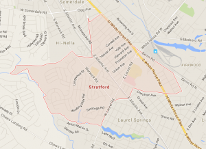 Image of map of Stratford NJ.