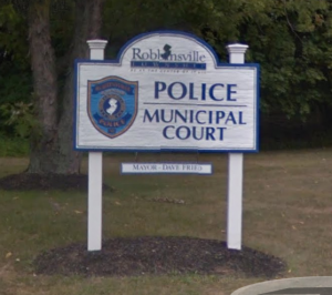 Photograph of the sign for Robbinsville Municipal Court taken from google earth.