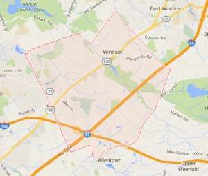 Image of the map for Robbinsville New Jersey
