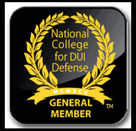 Image of our badge as members of the National College for DUI Defense