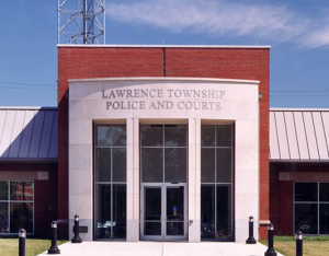 Photograph of entrance to Lawrence Municipal Building & Court